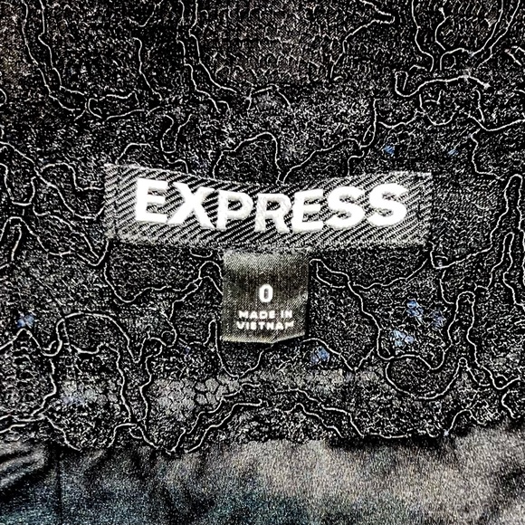 *5 for $25!* VTG Office Siren Corpcore Y2K Express boho black lace skirt 0 - Picture 8 of 9